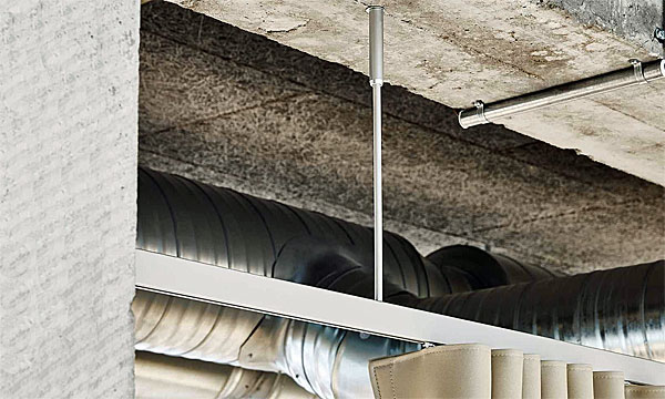 Drapery Track Ceiling Supports